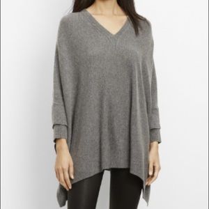 Vince Rib Cuff Cashmere Blend Poncho